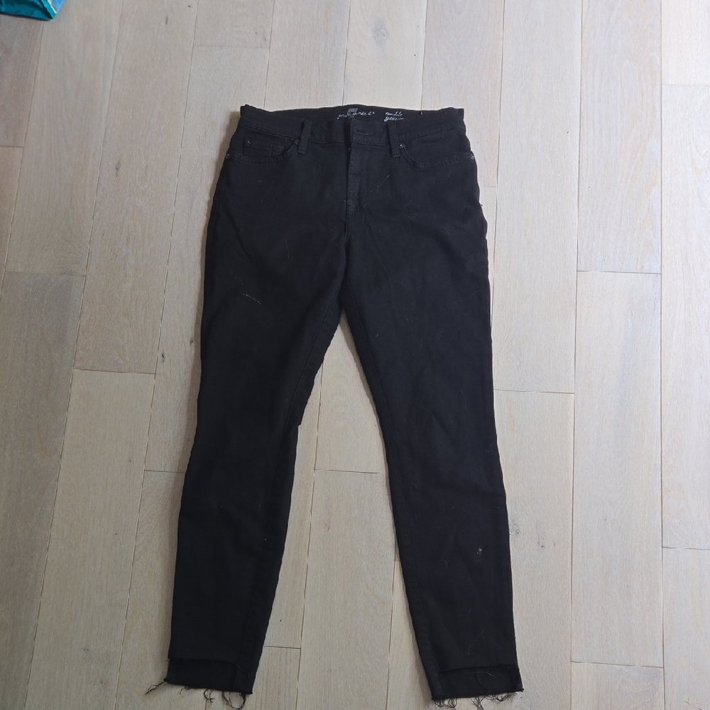 7 For All Mankind Jet Black Denim- Style Is Ankle Guenevere